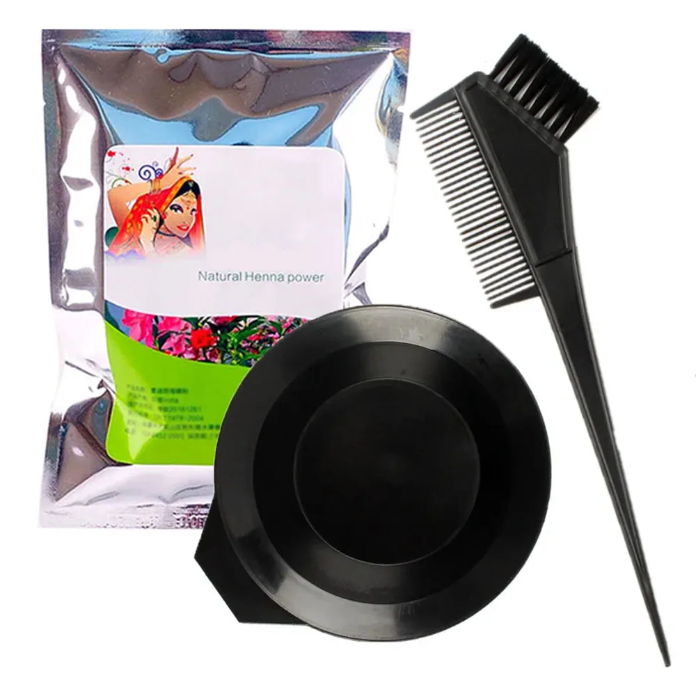 

Dyeing Comb India Henna Powder Pure Natural Plant Hair Dye Black Brown Covers White Hair, Protects and Repairs Hair 250g/500g