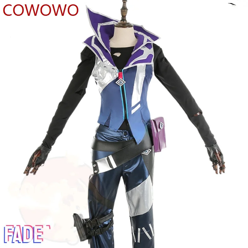 COWOWO Valorant Fade Cosplay Costume Cos Game Anime Party Uniform Hallowen Play Role Clothing New Full Set