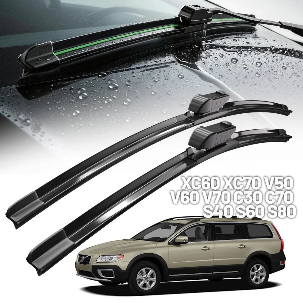 Escobillas Limpiaparabrisas Delanteras para Volvo XC60 XC70 V50 V60 V70 C30 C70 S40 S60 S80, Cepillo para Parabrisas de 26 y 20 Pulgadas