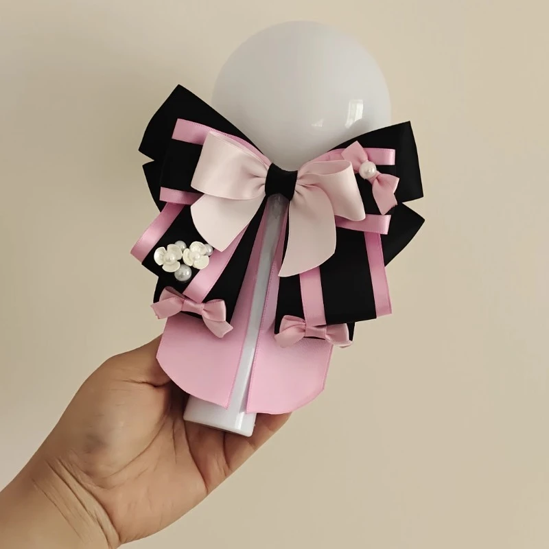 الأصلي اليدوية لوليتا ربطة القوس فيونكة بروش المعبود الحفل ستار مطاردة اليد ضوء Bowkont المرأة طوق الزهور اكسسوارات مجوهرات