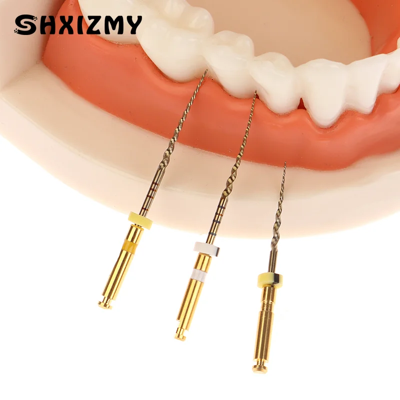 6 pçs arquivos dentais SX-F3 pré dobrável nitinol rotativo raiz canal universal motor endodontic agulha odontologia material