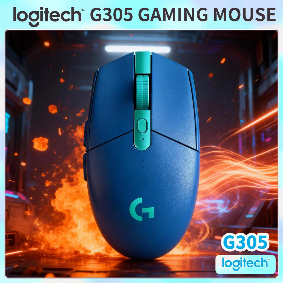 

Беспроводная игровая мышь Logitech G304, датчик HERO, 12000 точек на дюйм, 6 программируемых кнопок, длительный срок службы батареи для ПК, ноутбуков, геймеров