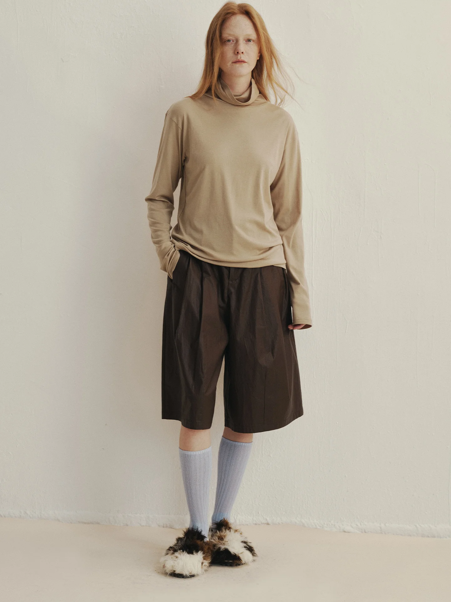 

Новая осенне-зимняя вязаная юбка миди с высокой талией, хлопковая, повседневная, однотонная, А-силуэт, с пэчворком на талии