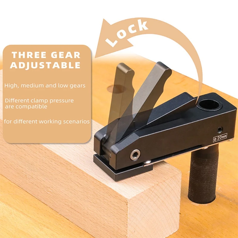 Woodworking Desktop Quick Acting Hold Down Clamp Desktop Clip Fast Fixed Clip For Woodworking Benches Dog Hole Tool