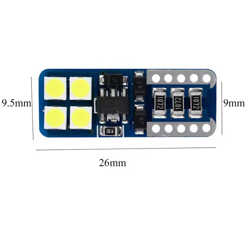 2pcs DC12-24V T10 194 8SMD 3030 LED Car Light W5W Canbus LED Error Free Clearance Instrument Lights Bulb Car Interior Lamp