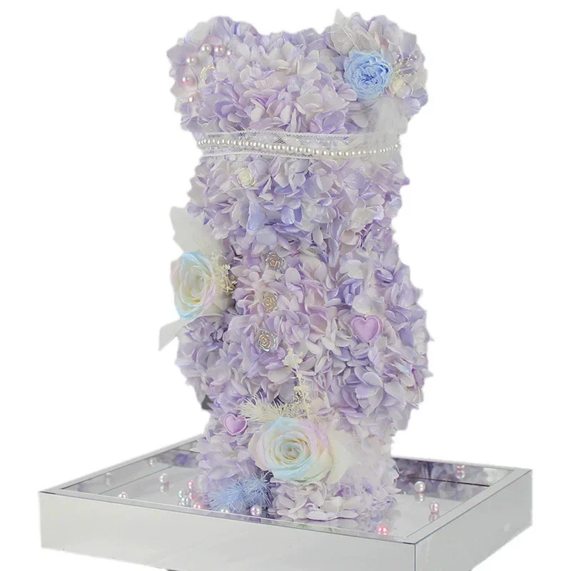 Preserved flowers, roses, hydrangeas, violent bears, Valentine's Day gifts