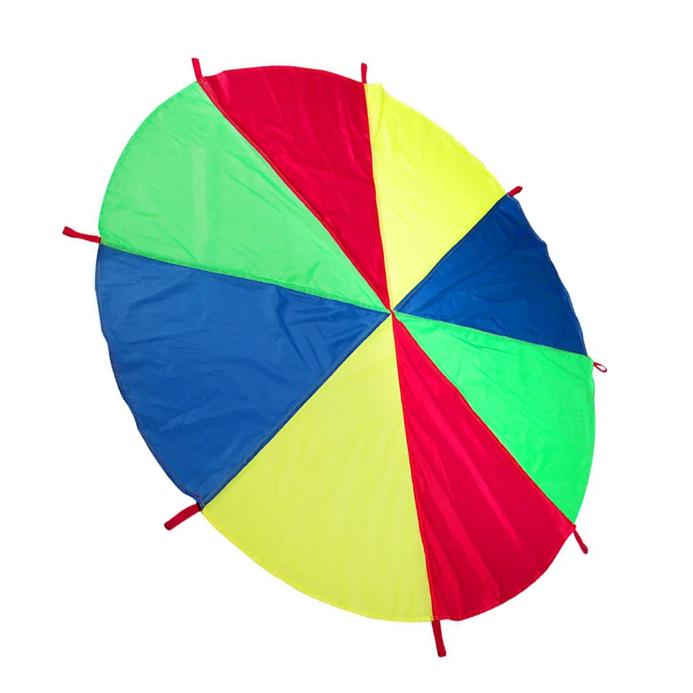 Games Colorful Umbrella Kids Toy Recreation Plaything Parachute for Team Rainbow Outdoor with Handles Portable Children's Toys