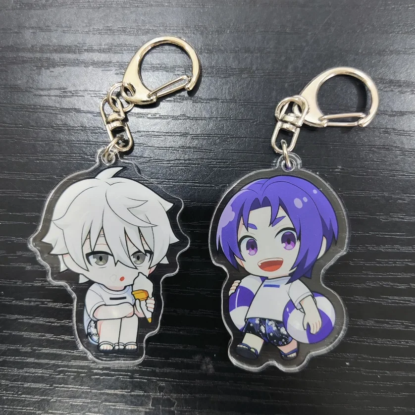 BLUE LOCK Anime Figures Mikage Reo Nagi Seishiro Cosplay Acrylic Key Chains Model Itoshi Sae Character Keyring Bag Decor Pendant