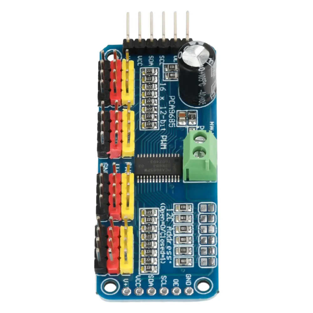 Picture 4: PCA9685 16 Channel 12-Bit PWM Servo Motor Driver IIC Module for Arduino Robot Servo drive Board Controller Robot IIC PCA9685