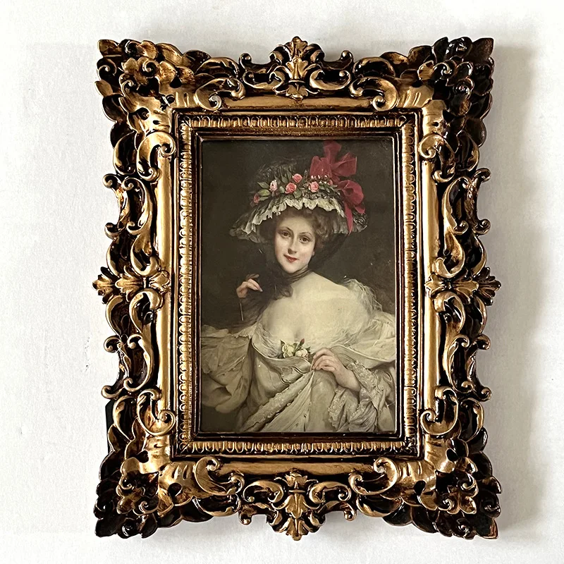 

Mutihome European 6-inch Embossed Resin Platform+glass Horizontal And Vertical Photo Frames For Wedding Photos Picture Frames