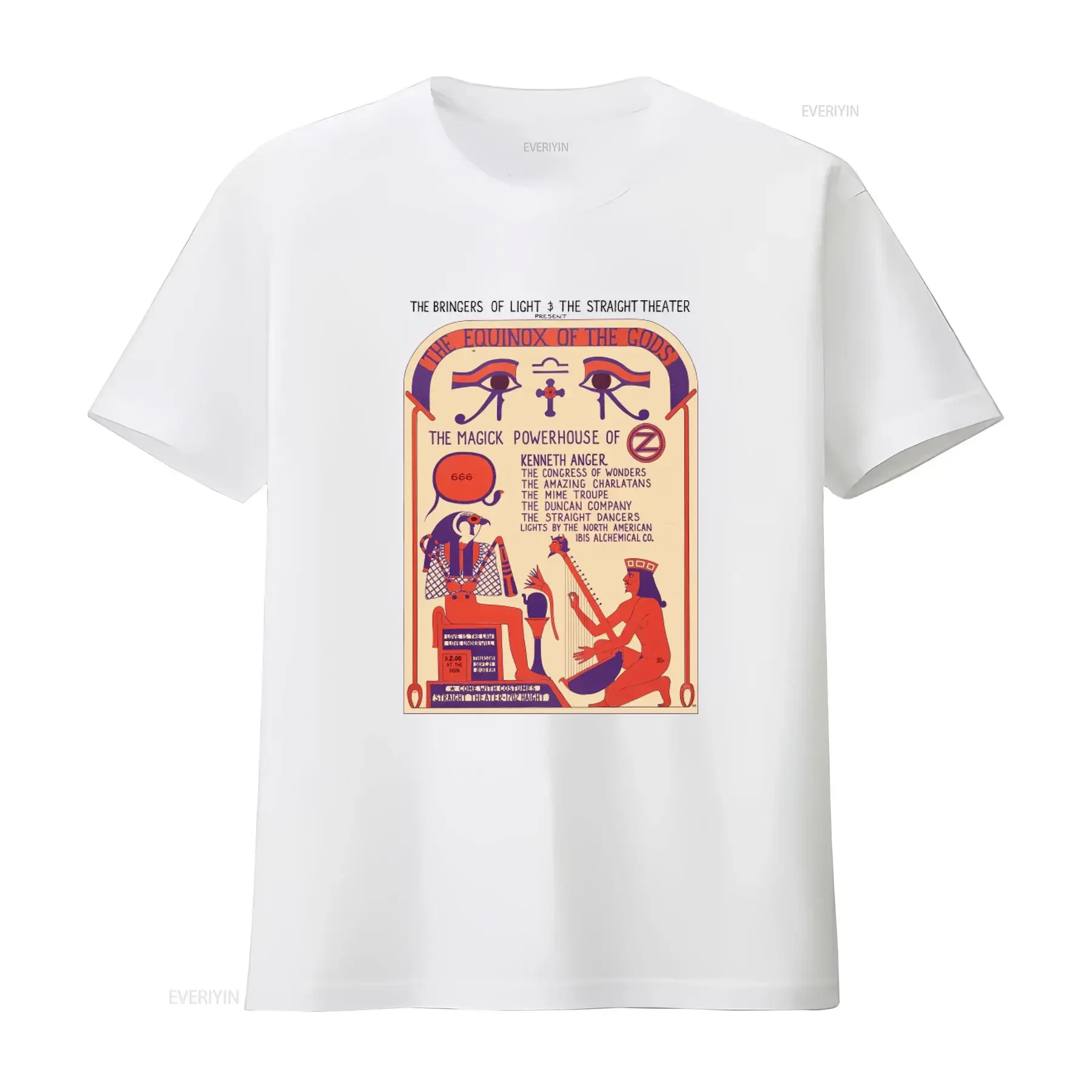 The Equinox of Gods Kenneth Anger 666 Vintage T Shirt for Men and Women vintage Washed Versatile Breathable designer clothes