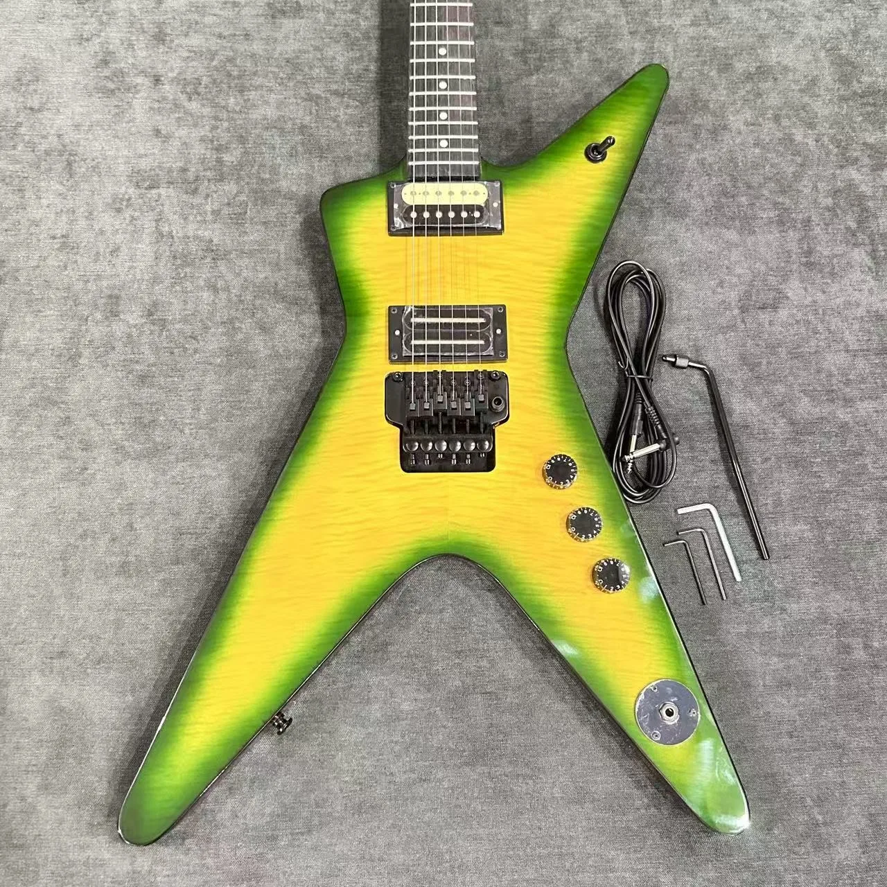 2026 Performance Custom Darrell Style Slime Guitar Flame Maple Top 22Fret  Guitar