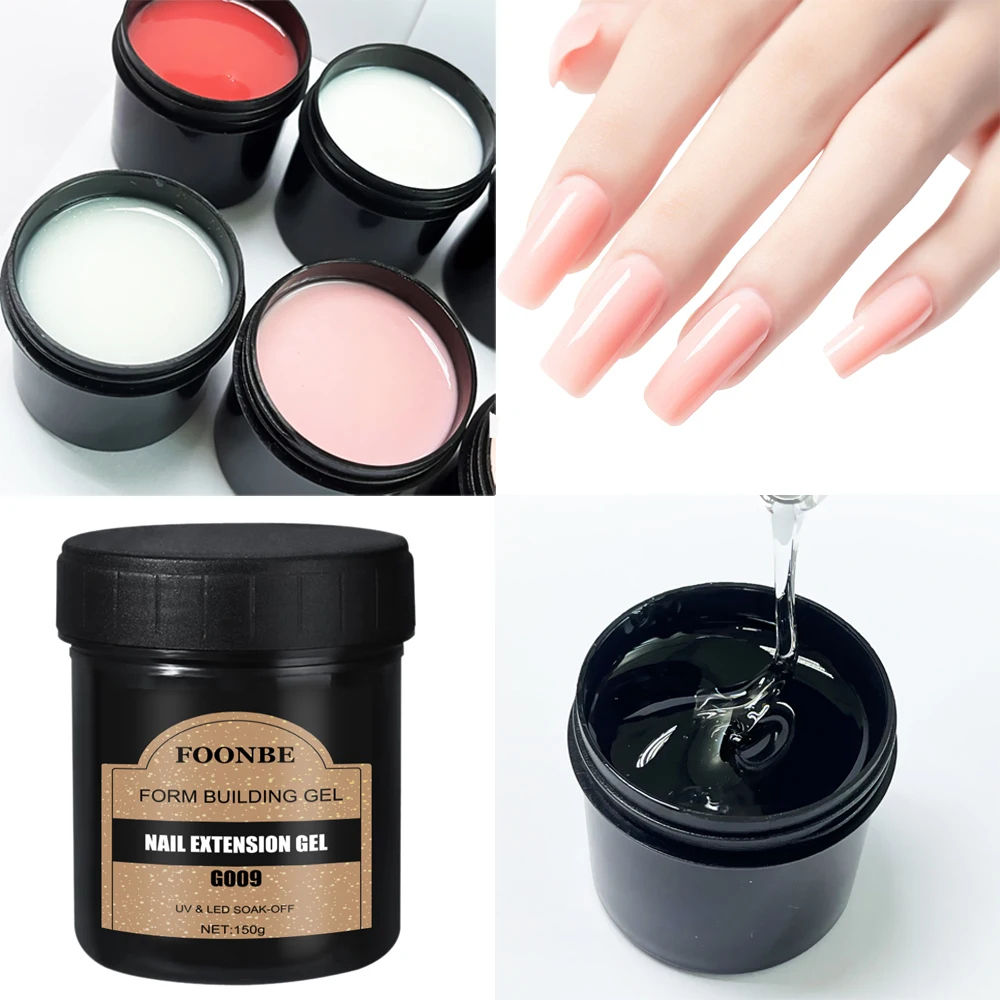 

FOONBE 150g Poly Nail Gel UV LED Cured Builder Nail Gel Acrylic Crystal Nail Extension Gel For Nails Professional Salon