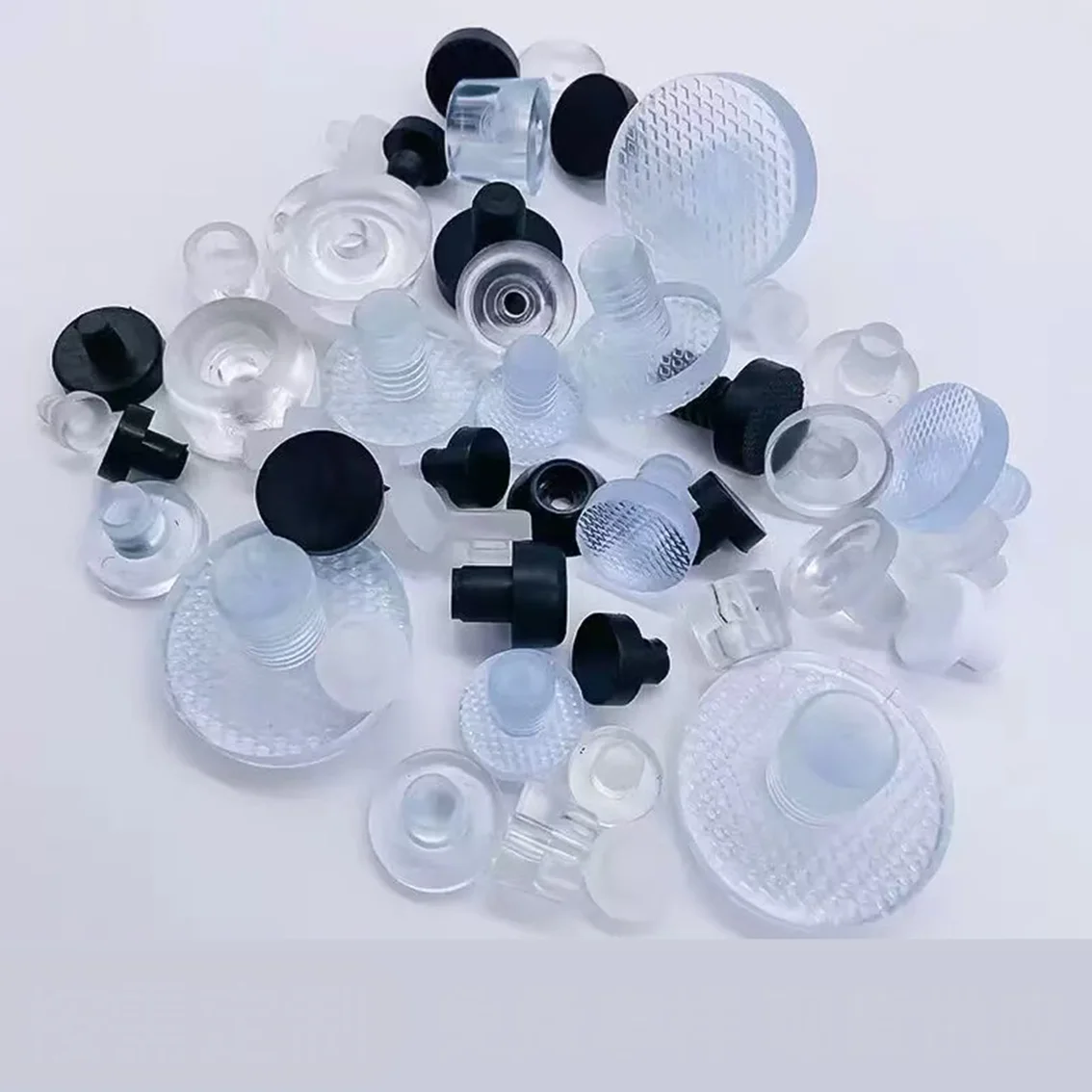 5-100pcs Round PVC Non-Slip Furniture Leg Caps for Table/Office Chair Feet Furniture Bumpers Transparent Hole Plugs Protectors