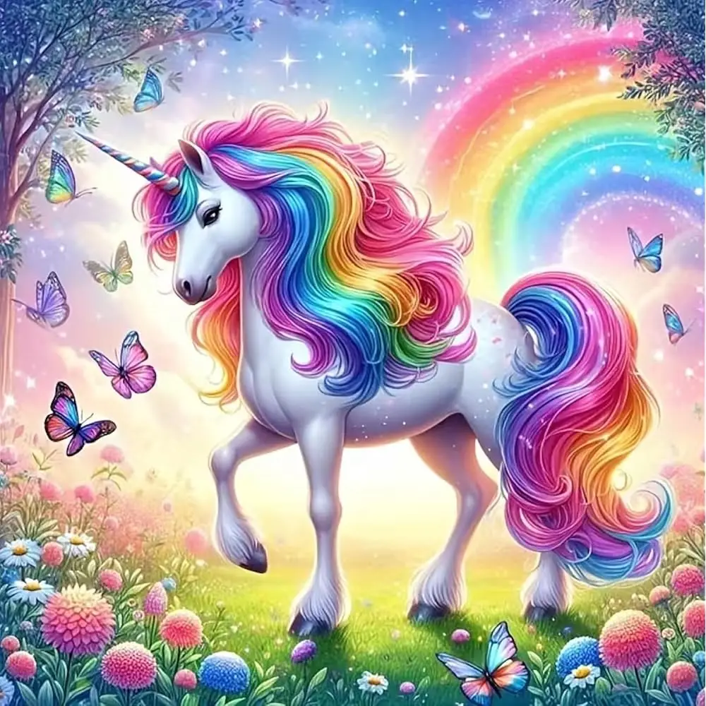 

Unicorn Diamond Art Kits for Adults,5D Animal Diamond Painting Kits for Beginner,DIY Diamond Crystal Rhinestones Painting Ki