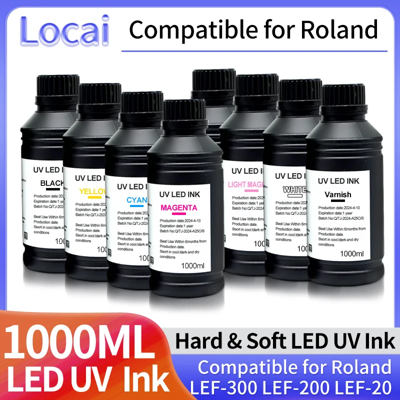 

1000ML LED UV Ink For Roland UV Flatbed Printer LEF-20 LEF-300 LEF-200 LEF-10 LEF-12 LEC-330 LEC-300 LEC-540 LEJ-640 Printer Ink