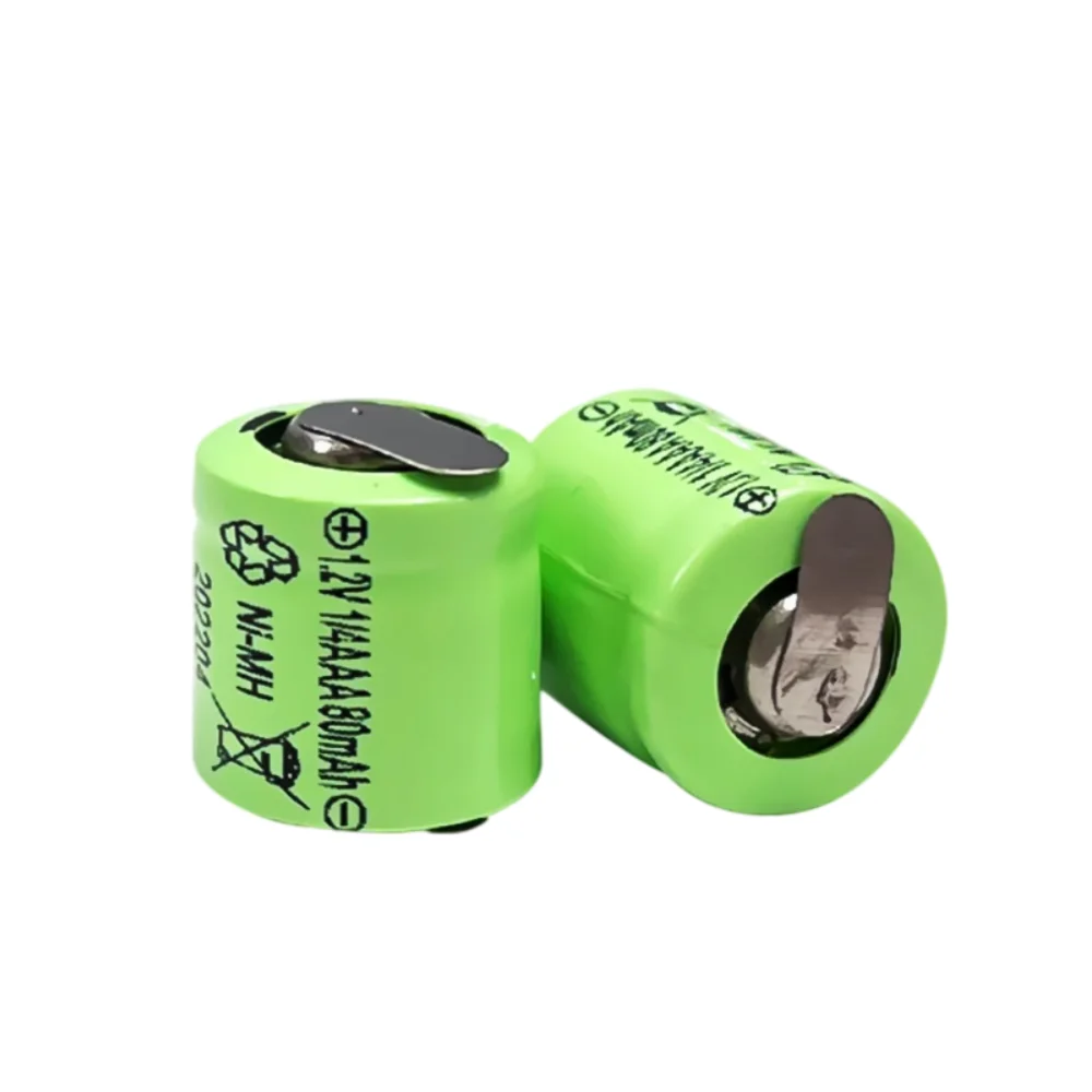 1.2V 80mAh Solar Night Light NiMH Battery 1/4AAA Remote Control Electric Toy NiMH Rechargeable Battery