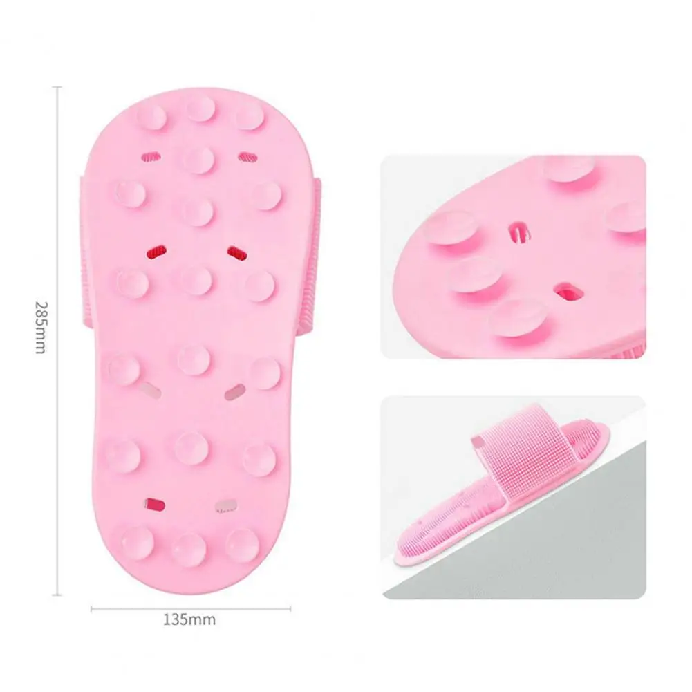 Волшебные тапочки для мытья ног, нескользящие силиконовые тапочки для мытья ног с круглой щетиной, отшелушивающие массажные тапочки, щетка для чистки ванной комнаты