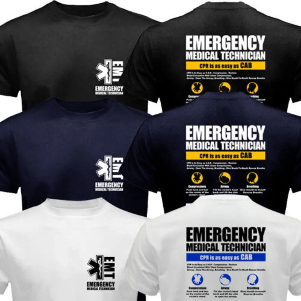 EMT Emergency Medical Technician Service EMS Paramedic CPR First Rescue T-shirt