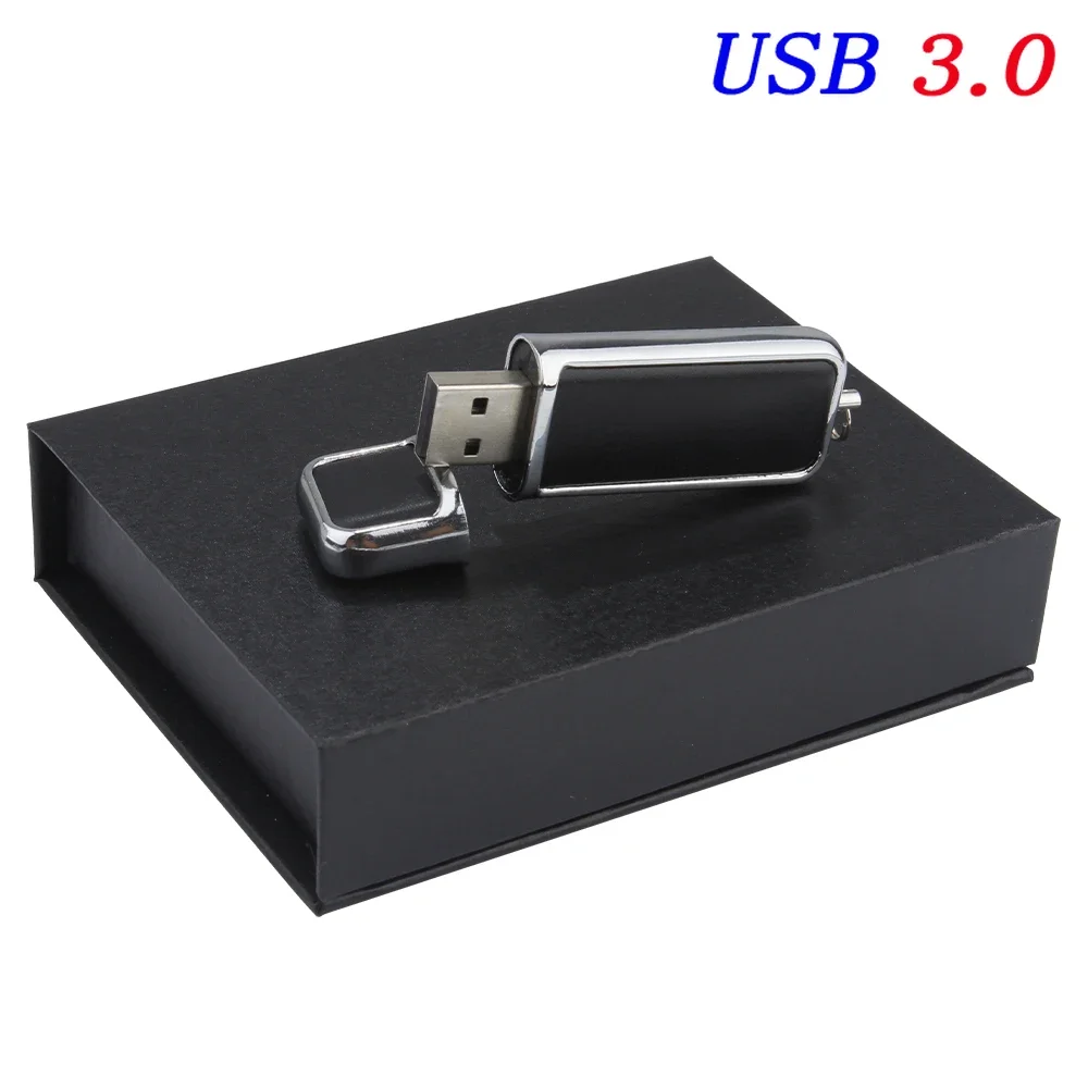 Gratis LOGO Lederen USB3.0 Flash Drive 4GB 8GB 16GB 32GB 64GB 128GB Hoge Snelheid Pen Drives Real Capaciteit Memory Stick Huwelijksgeschenken