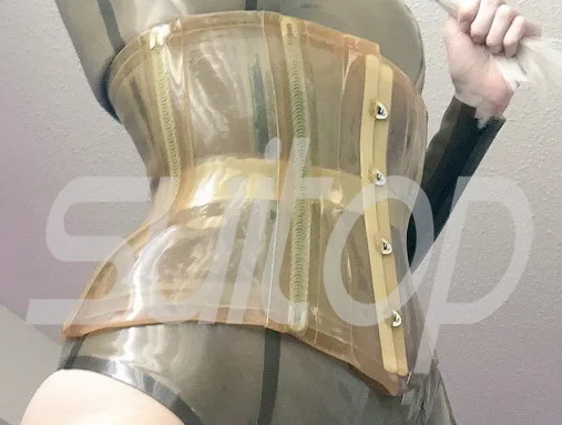 

Прозрачный эрогенный латексный корсет толщиной 1,0 мм, резиновые корсеты, ремни