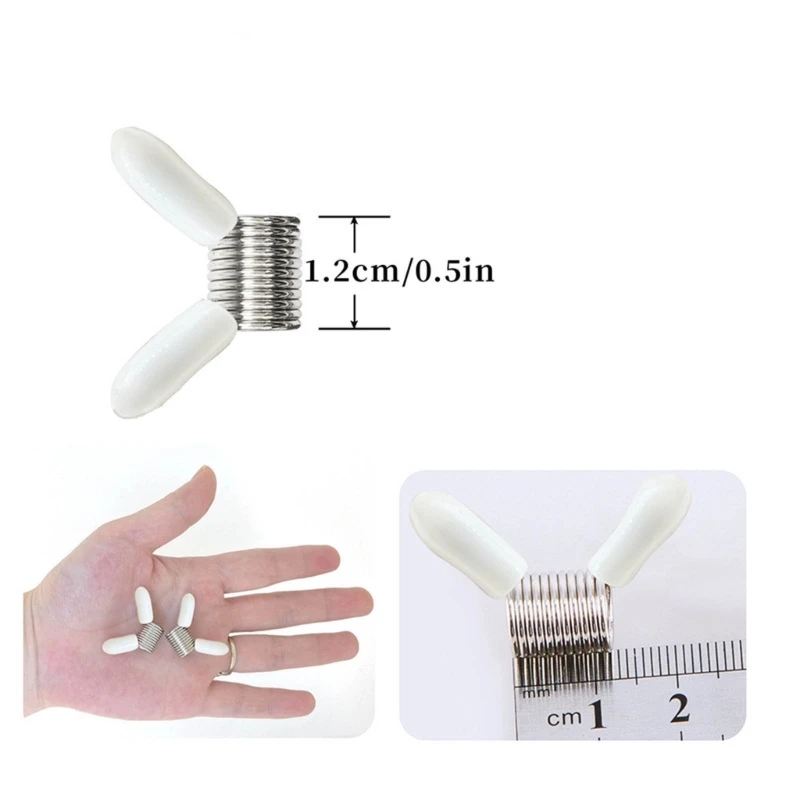 Creative Bead Line End Spring Crimp Caps Stopper White End Caps for DIY Bracelet Necklace Earring Jewelry Making Supply