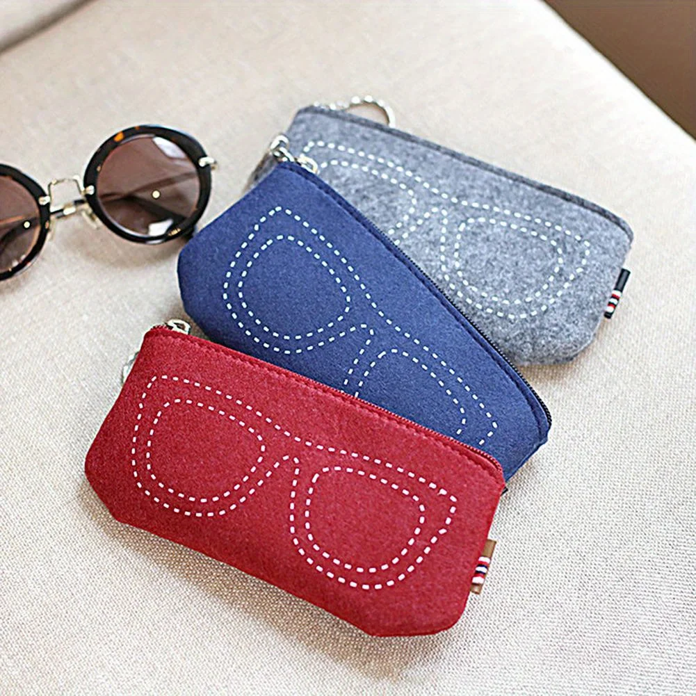 Portable Soft Glasses Package Felt Sunglasses Storage Bags Cases Accessories Presbyopic Lens Lightweight For Travel Supplies