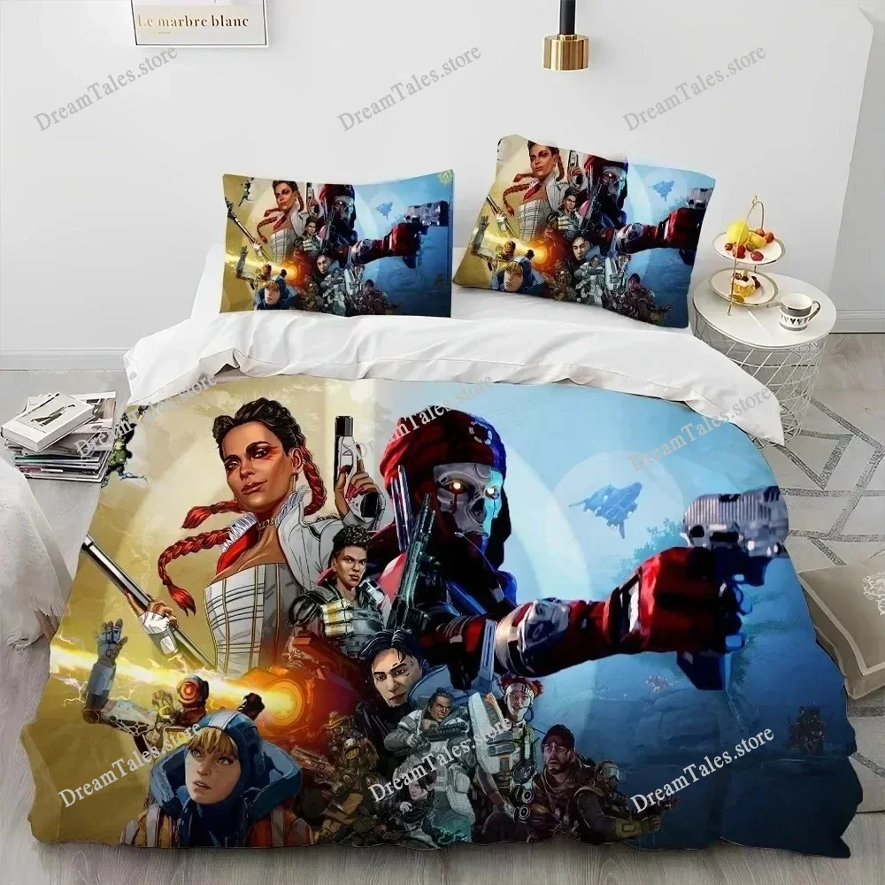 A-Apex Legends Game Gamer Cartoon Comforter Bedding Set,Duvet Cover Bed Set Quilt Cover Pillowcase,king Queen Size Bedding Set74