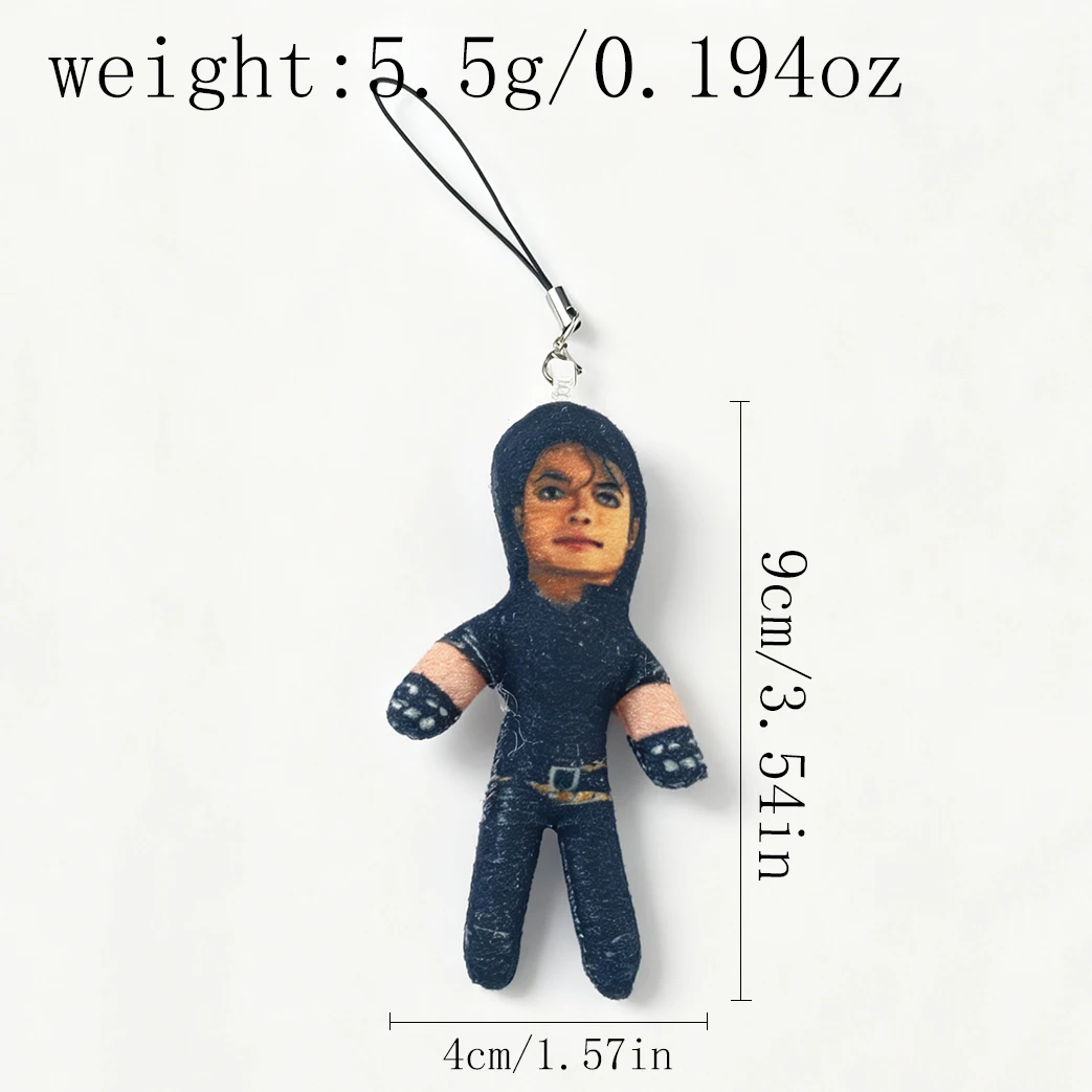 Michael Jackson Cosplay-Requisite, Plüschpuppe, Stofftier, Puppen, Handyanhänger, Rucksack-Schlüsselanhänger, abstrakte Gelenk-Beweglichkeit, Requisiten, Geschenk – Detail 1