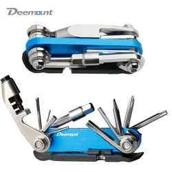 Multifunctional 14 in 1 Bicycle Repair Tool Kit Alloy Steel Maintenance Tool Set Cross Screwdriver Chain Cutter