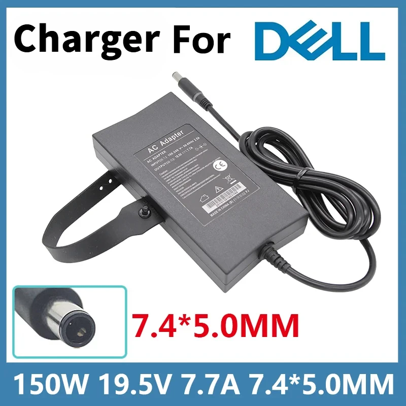 

150W 19.5V 7.7A 7.4*5.0mm Laptop Power Adapter Charger For Dell XPS M1210 M1710 DELL Alienware M11X M14X M15X