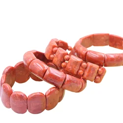 Fashion DIY Irregular Branch Charm Glue InCoral Bracelet Elastic Rope Jewelry For Women Vintage Elegant Accessories Gifts Party