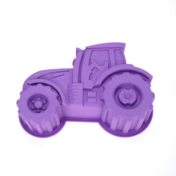 Food Grade 3d Siliconen Bakvormen Tractor Locomotief Vorm Cake Fondant Bakvormen Bakvormen Vormen Diy Cake Chocolade