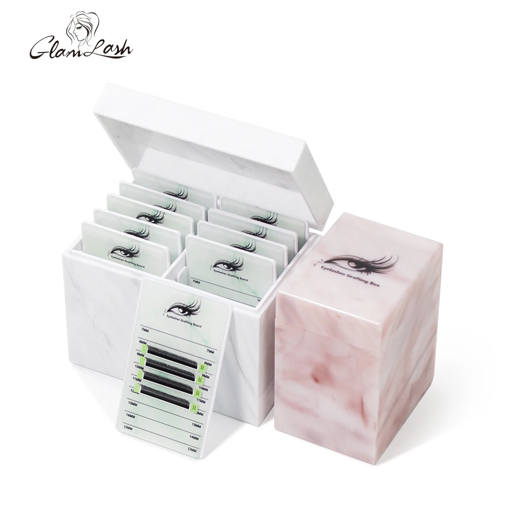 GLAMLASH 5/10 Layer Deluxe Acrylic Eyelash Storage Box Spacious Organizer Lash extension studio tool