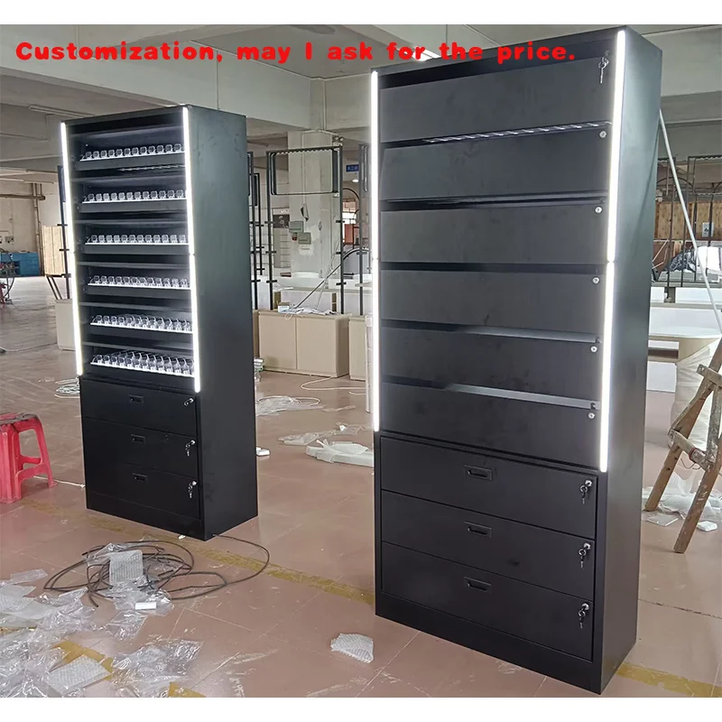 custom.Australia Supermarket Smokeless LED Light Display Cabinet Cigarettes and Attractive Shop Showcase