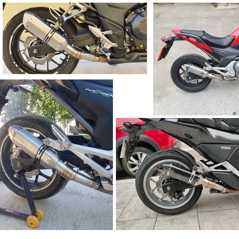 Slip On For HONDA NC700 NC700X NC700S NC750X NC750 Motorcycle Exhuast Middle Link Pipe Connect 51mm Escape Moto Exhaust Muffler