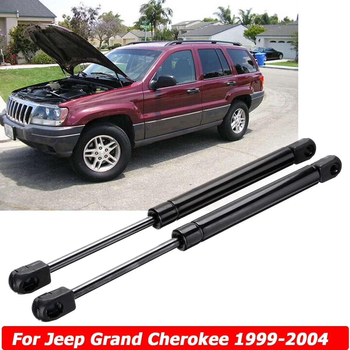 Przednia maska silnika Sprężyna gazowa Amortyzator Podnośnik Wspornik Ramię Do Jeep Grand Cherokee WJ WG 1999-2004 55136764 Akcesoria AA