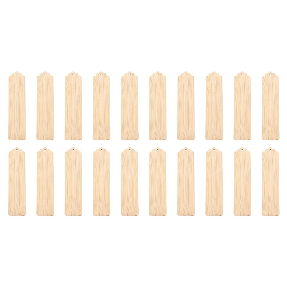 

DIY Engraved Bookmarks Wooden Craft Tags Unfinished Creative Bookmarks Making Blank Labels Hole Design Rounded Edges Safe Wood