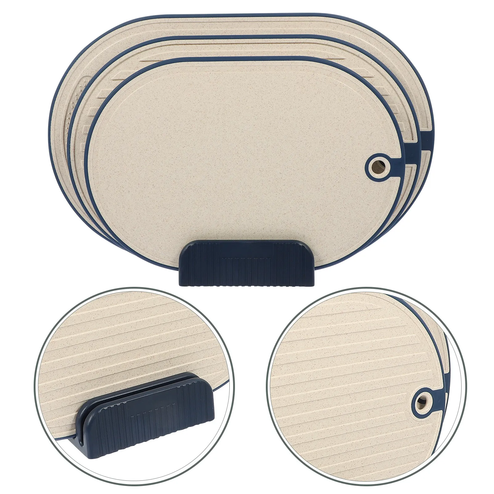 1Set Multi-Function Plastic Cutting Board Food-Grade Dishwasher Safe Chopping Board for Meat Vegetables Fruits Kitchen Tool