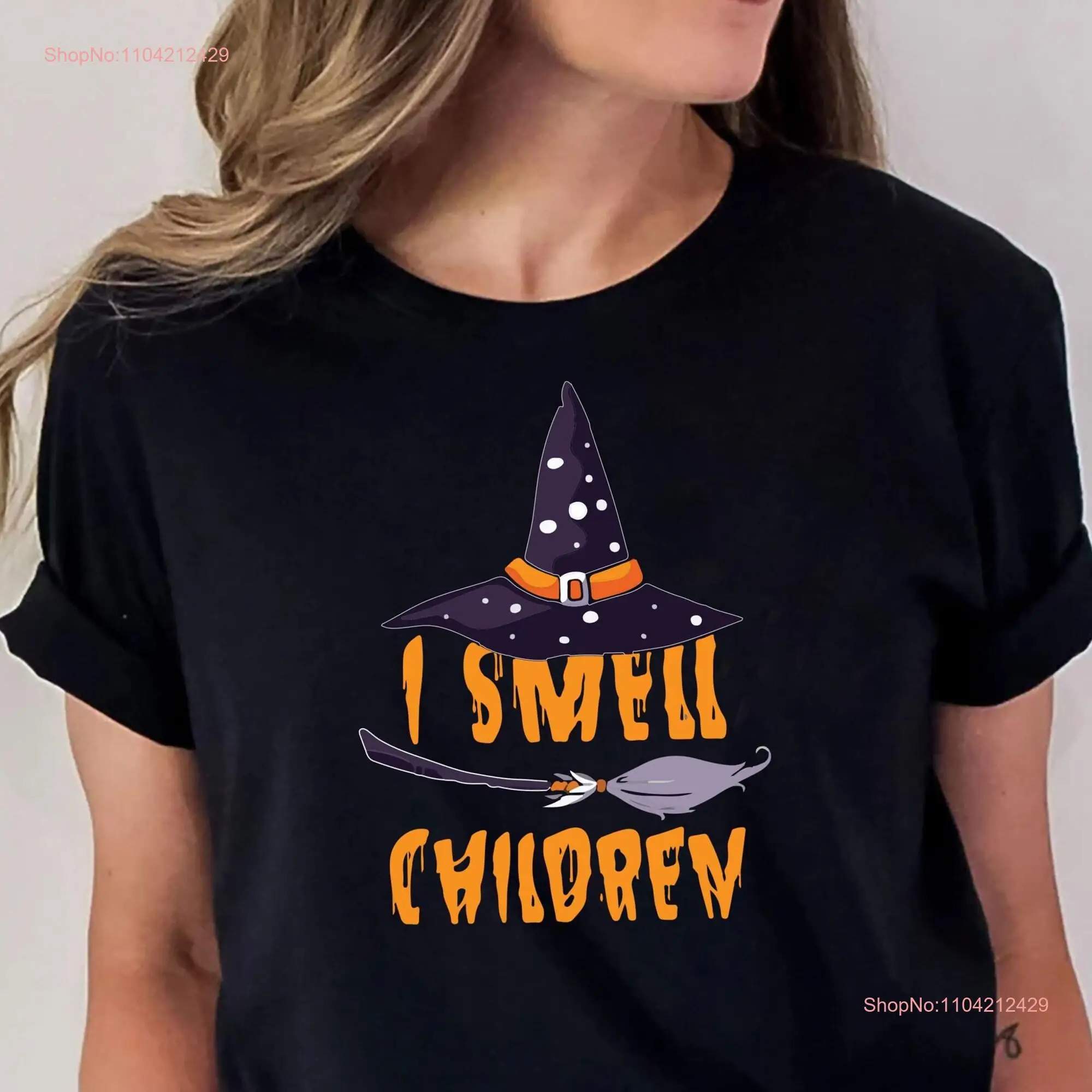 HALLOWEEN T Shirt Costume pumpkin witch skull Ghost Top Party I smell Children 1 long or short sleeves