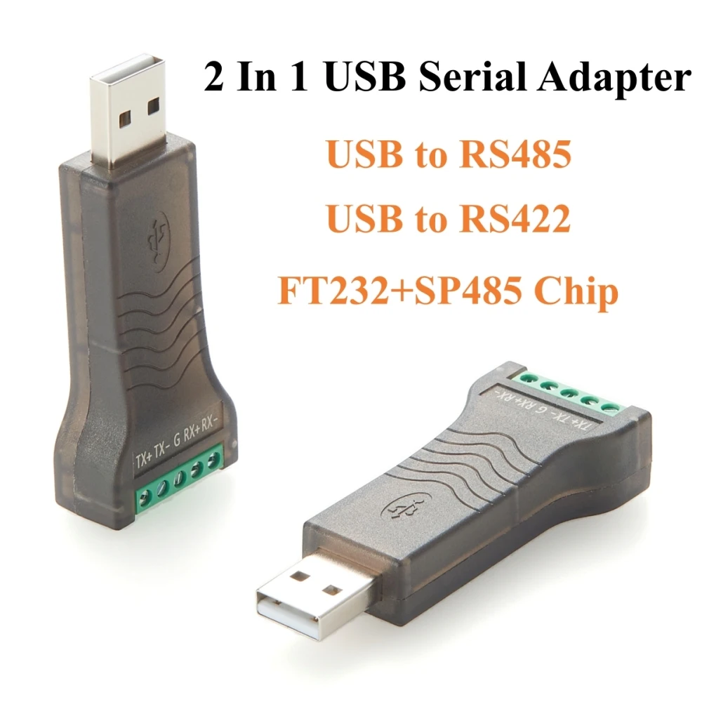 

Последовательный преобразователь USB в RS485 RS422 FTDI FT232 Порт USB в COM с 5-контактным адаптером клеммной колодки для Windows MacOS Linux Android