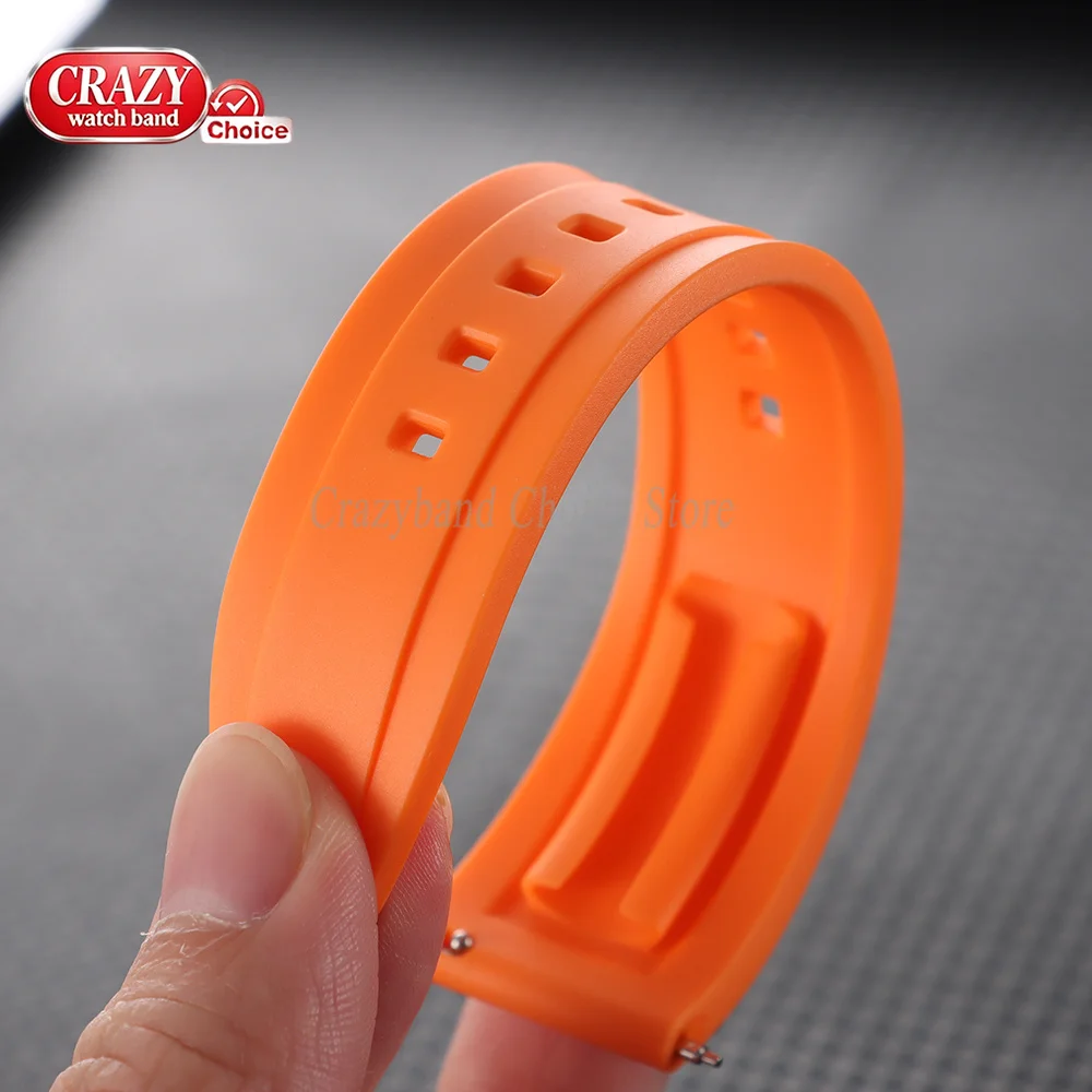Premium Resin Silicone Watch Strap for Seiko for Rolex for Casio Band 18mm20mm22mm Orange Black Brown Waterproof Rubber Bracelet - view 6