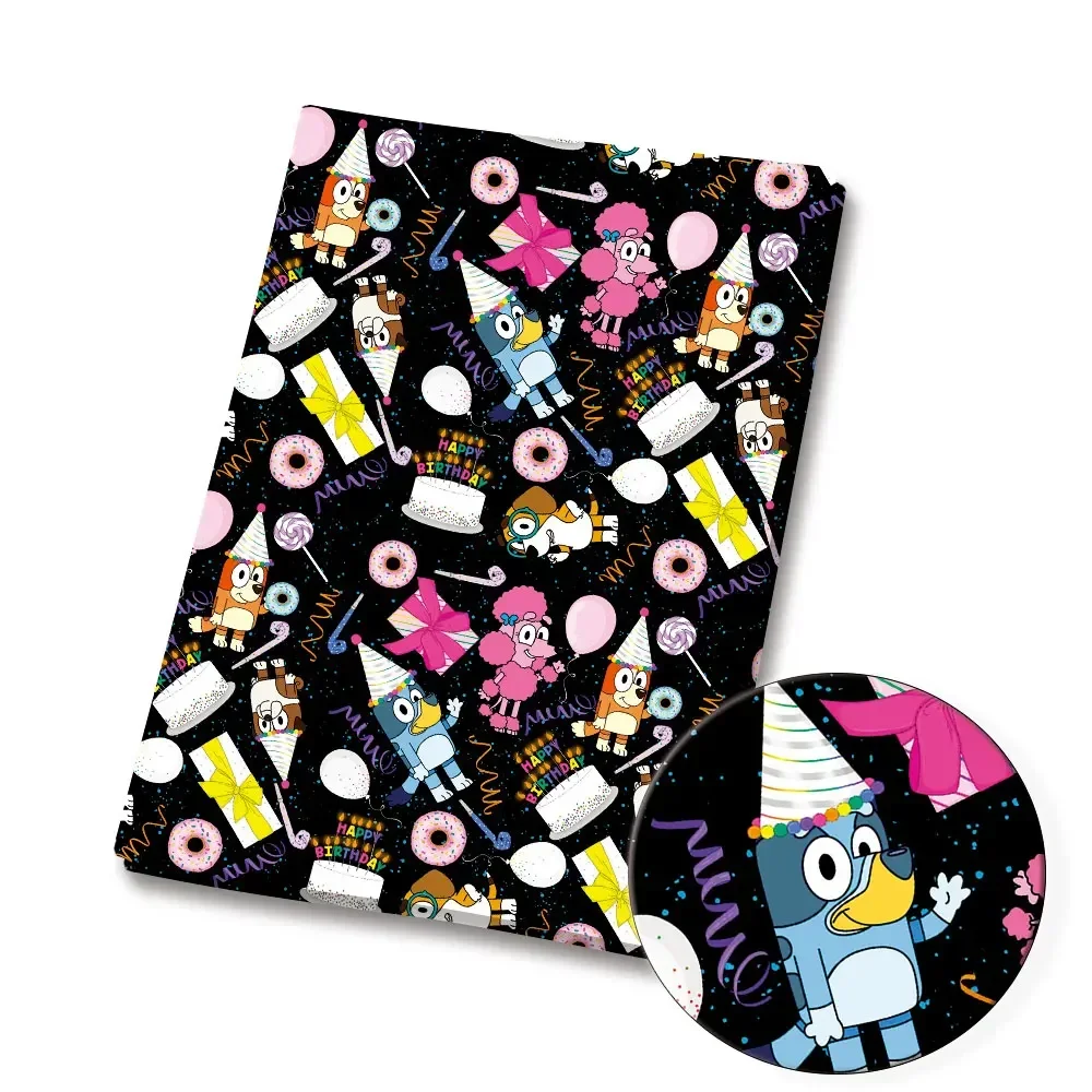 Bluey Stof 140X50Cm Cartoon Katoenen Stof Patchwork Tissue Kid Home Textiel Naaien Pop Dress Gordijn Polyester Katoenen Stof