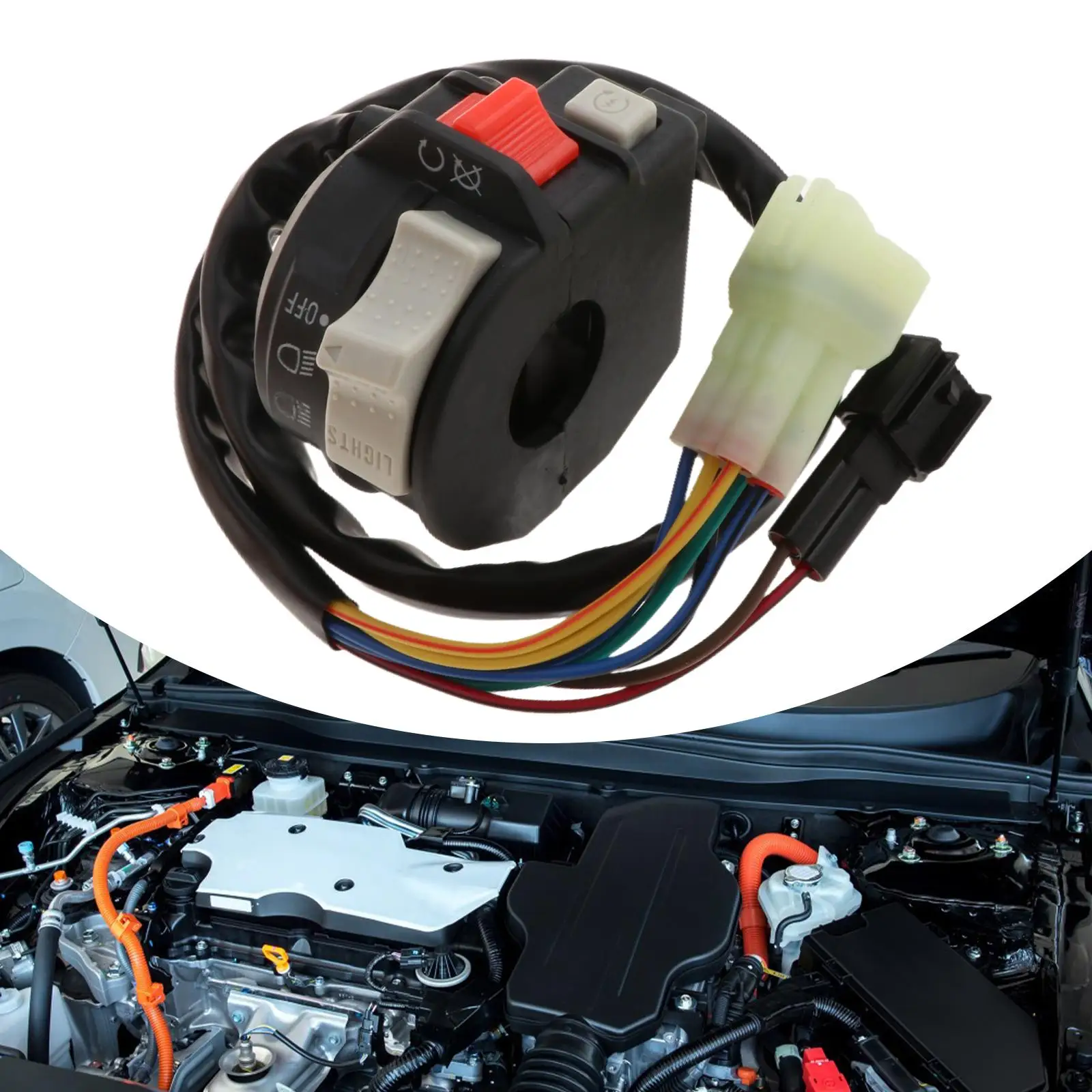 

ABS Plastic Left Handlebar Switch Kill Off Light Control Spare Part for Yamaha ATV YFZ450 Easy Installation