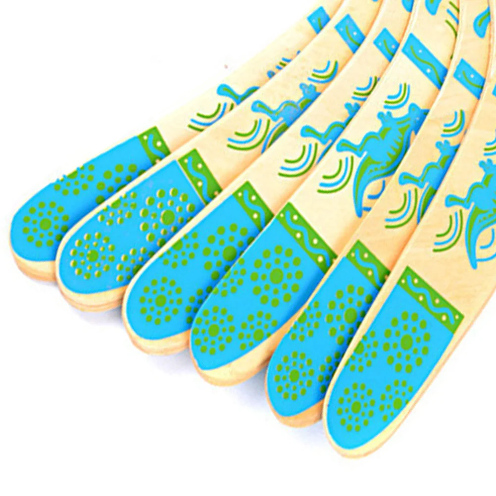 

2pcs Wooden Flying For Kids Adults Outdoor Sports Equipment Outdoor Equipment Recreational Maneuver Play Sky-Blue