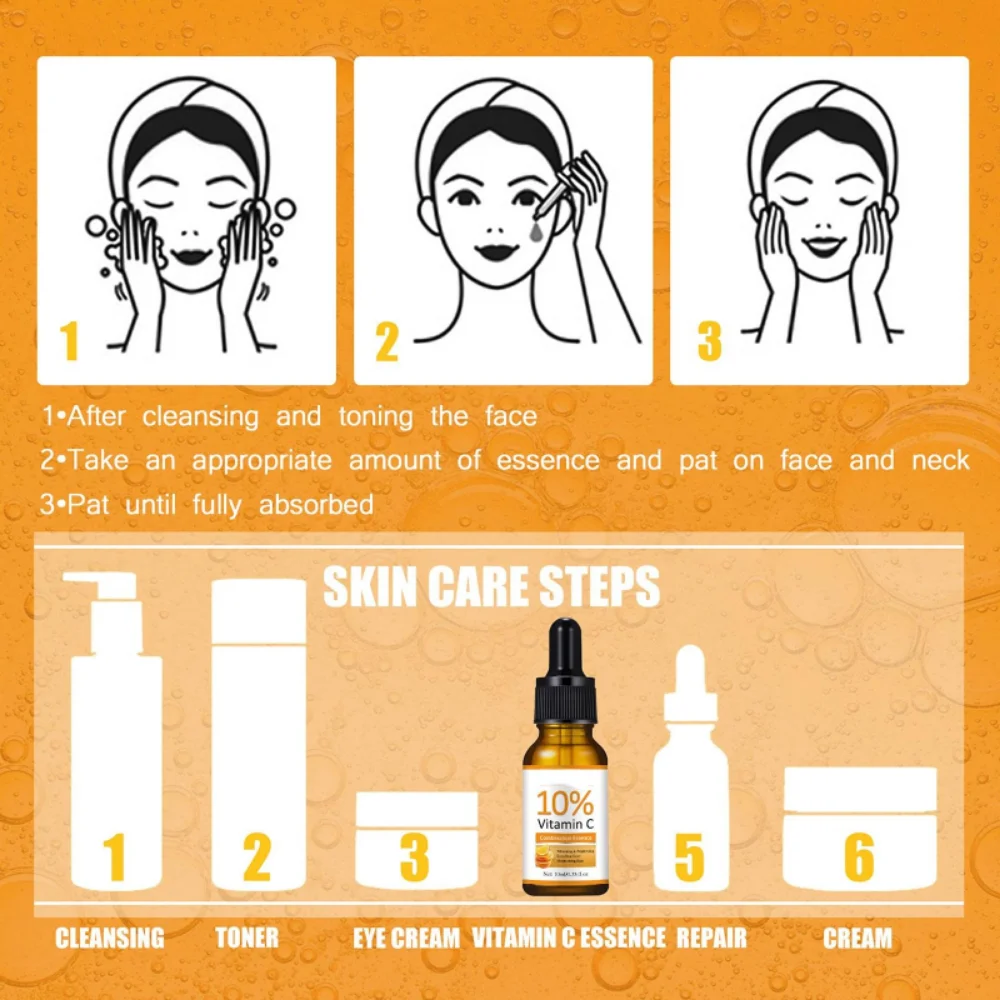 Vitamin C Whitening Face Serum Hyaluronic Acid Dark Spot Remover Facial Serum Sunburn Anti-oxidation Korean Skin Care Products