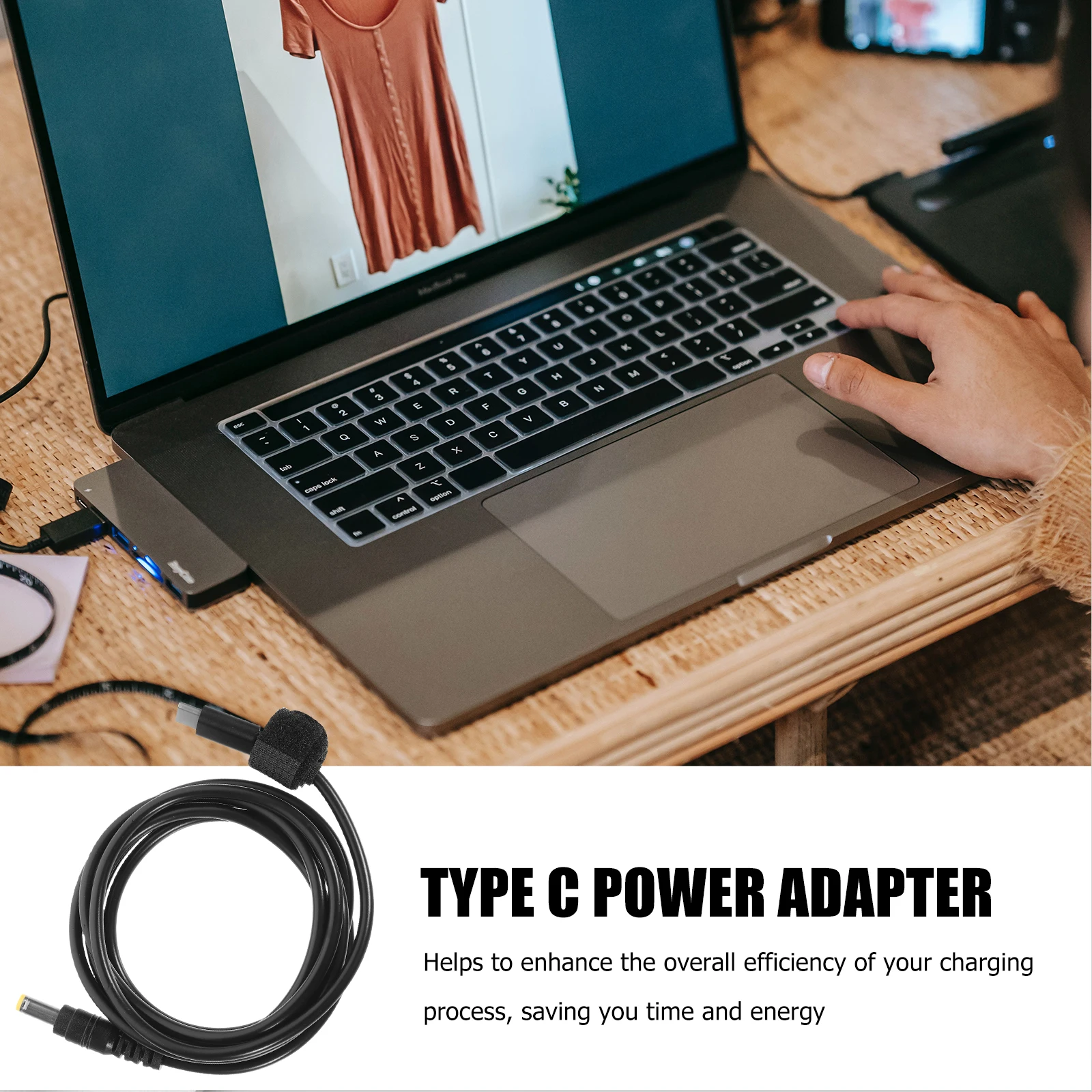 

Type-C to Dc 5.5x2.5mm Charging Cable Reliable Solution Portable Easy to Carry for Multiple Uses Type Adapter