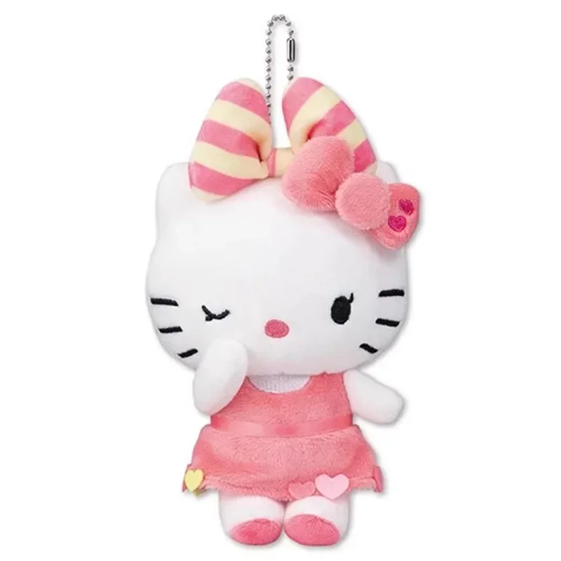 Sanrio Hello Kitty lindo 50 aniversario juguetes de peluche coloridos Kawaii Doll llavero mochila colgante decoración regalo de cumpleaños para niña