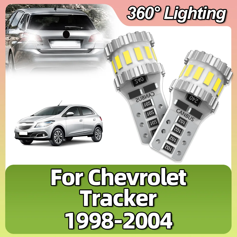 For Chevrolet Tracker 1998 1999 2000 2001 2002 2003 2004 W5W LED T10 Bulb 168 194 Canbus Car Clearance License Plate Light 6000K