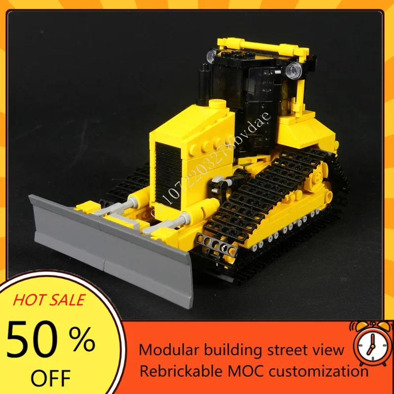 397PCS MOC Caterpillar D6N LGP Bulldozer Model Armored Car Model Custom Puzzles Architecture DIY Education Assembly Toys Gifts